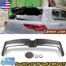 Carbon Fiber Style Rear Roof Spoiler Wing For VW Golf 8 MK8 GTI R-Line 2021-2022