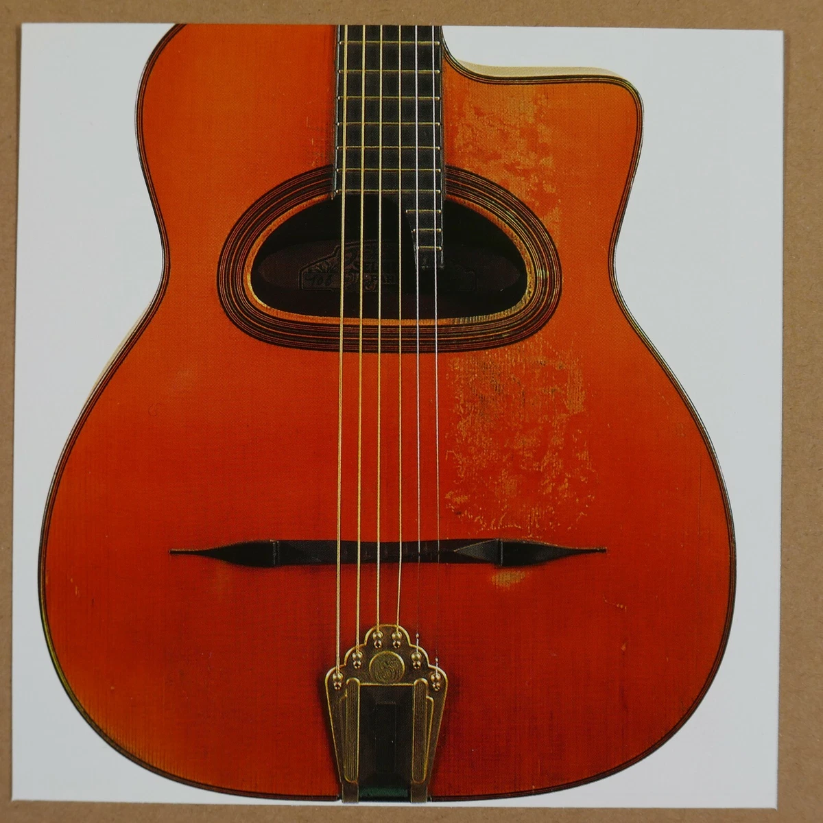 POP CARD feat. SELMER MACCAFERRI GUITAR DETAIL 15x15cm greeting
