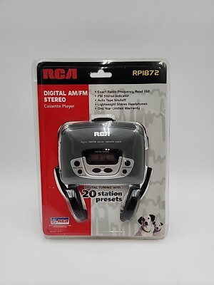 RCA Personal Stereo with AM/FM Digital Tuning, Cassette (RP-1872) BRAND NEW