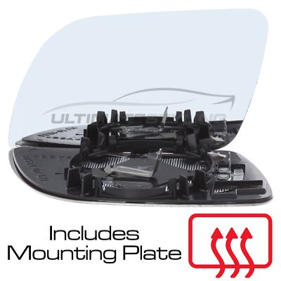 Wing Mirror Glass VW Polo Mk4 9N 2002-2005 Heated Convex Passenger Side Left