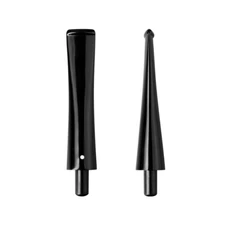 2pcs 3mm Straight Taper Stem Mouthpiece Replacement For Tobacco Smoking Pipe 