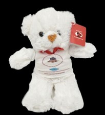 Ms. Teddy Bear White Plush with T-Shirt 11"