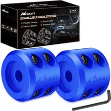 Nilight Winch Stopper for ATV UTV Truck SUV Winch Cable Hook Rubber Stopper