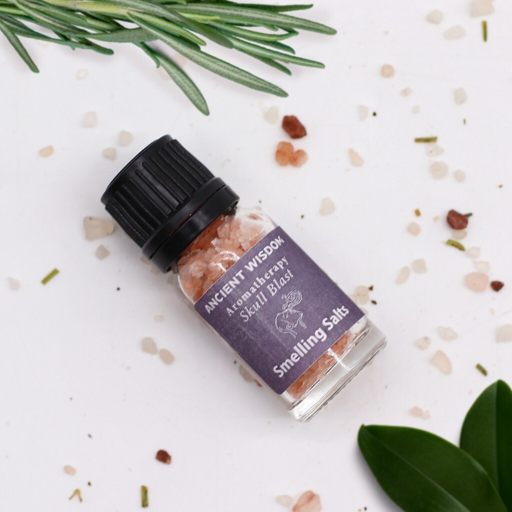 Aromatherapy Himalayan Salt & Essential Oils Smelling Salts SKULL BLAST - AW