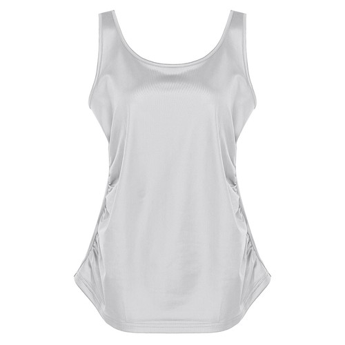 Womens Shiny Sleeveless Crop Shoulder Straps Tight Waist Cinching Top Clubwear - Bild 77 von 123