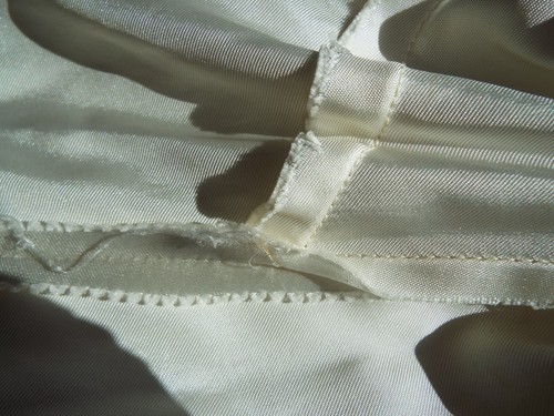 Vintage 30er 40er Flüssigseide Satin Kleid Hochzeit Schrägschnitt Small - Bild 16 von 17