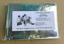 12 PACK • Emergency Survival Blanket Safety Insulating Retains 90% of body Heat 