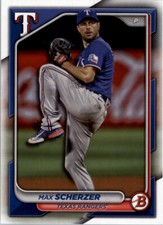 2024 Bowman Base Paper Max Scherzer #99 Texas Rangers Baseball Card