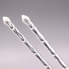 Real 999 Silver Chopsticks Home Tableware Bamboo Festival Chopsticks For Child