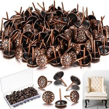 200 Pcs Upholstery Tacks, Decorative Furniture Tacks, round Head Bronze Nails