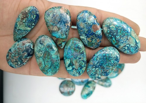 Shattuckite ! Wholesale Azurite Shattuckite Cabochon Lot - Shattuckite 71555 - 第 7/7 張圖片