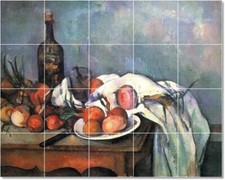 Tile Mural Paul Cezanne Fruits Vegetables Kitchen Wall Backsplash Marble Ceramic