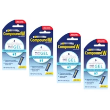 4 Pack Compound W Maximum Strength Wart Remover Fast Acting Gel 0.25 Oz