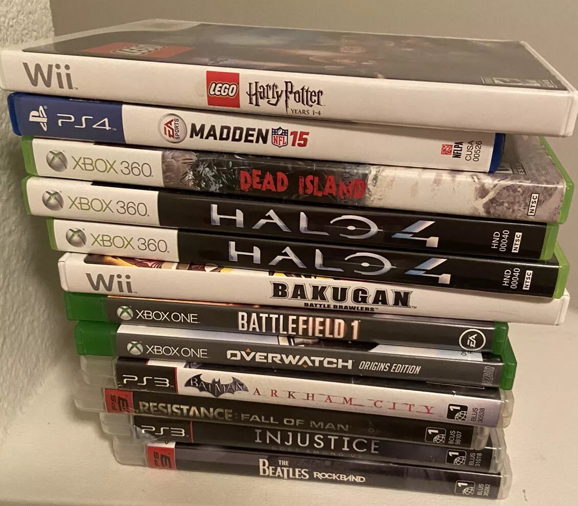 Video Game Lot 26 Games Xbox, Xbox 360, Playstation 3 PS3, Wii, PC, Xbox  One