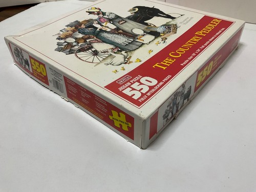 Complete ! 550 Piece Puzzle *The Country Peddler* Norman Rockwell Print 500 Duck - Picture 11 of 16