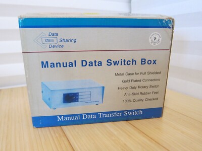 Vtg BI-TRONICS Manual Data Transfer Switch Box 4 Port Switch Computer Devices