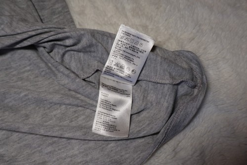H&M Heather Gray Ruffle Sleeve Crew Neck Short Sleeve T-Shirt Sz XS - Picture 6 of 9