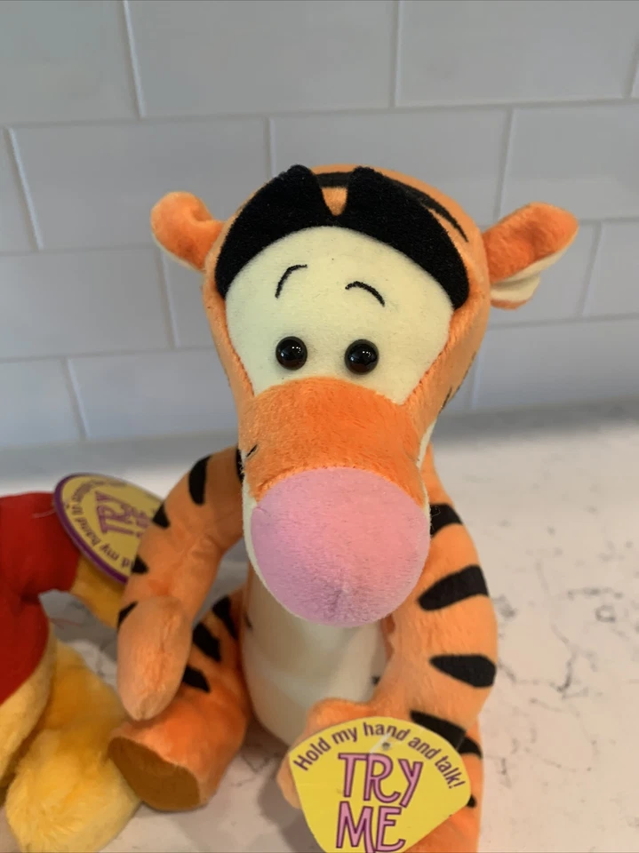 美泰迪士尼小熊维尼老虎说话互动玩具二手 1999 年复古 — 第 4/4 张图片