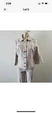 VGT Women's Escada Outfit pant & top set size 38/medium pinstripe