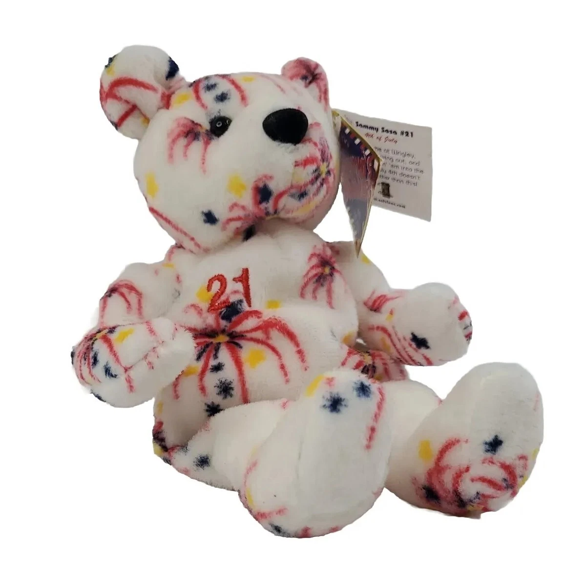 Salvino s Bammers Sammy Sosa 21 Beanie Baby Plush 4th of July 1999 MLB Gift
