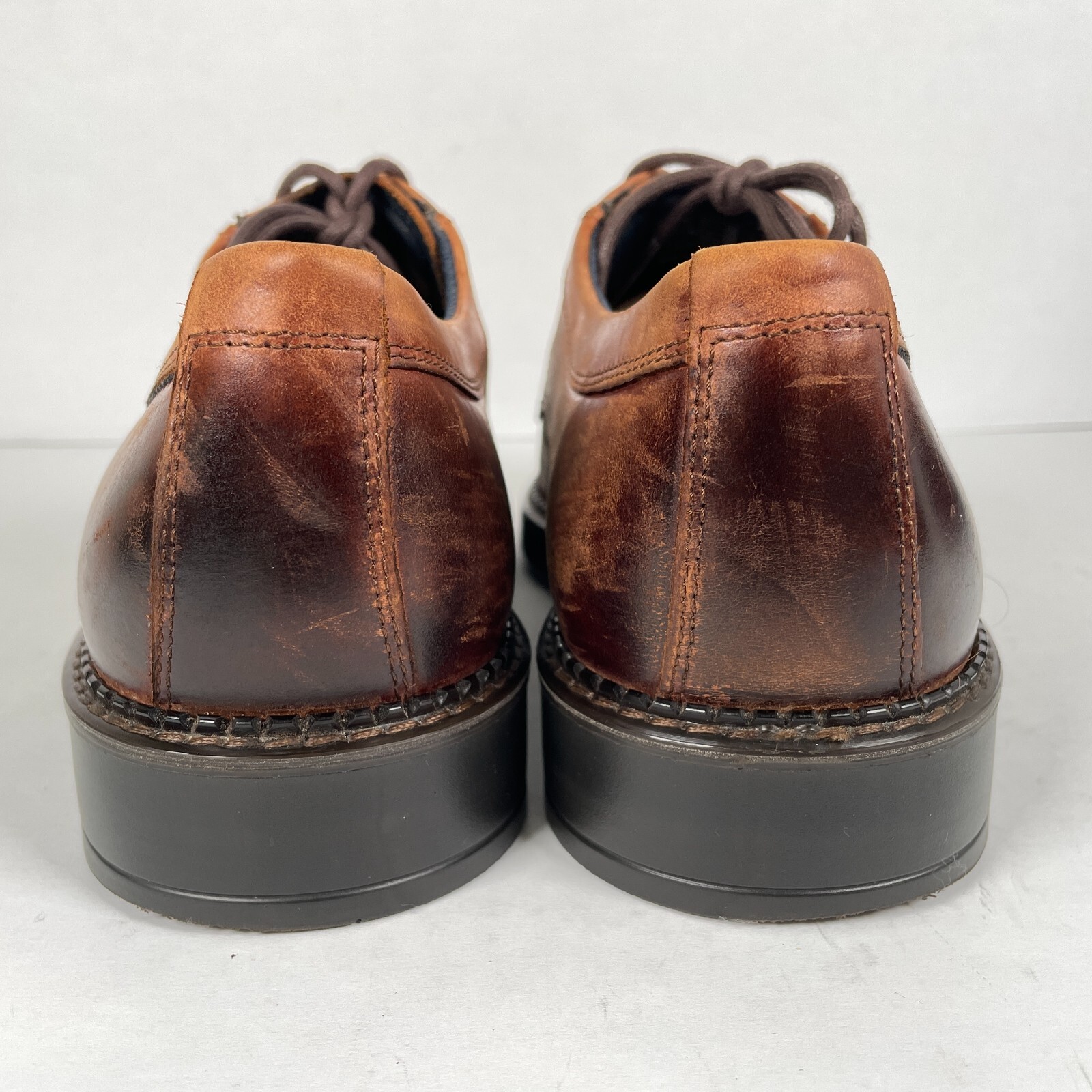 SAOLA Scarpe eleganti casual stringate Ecco Newcastle Derby da uomo taglia 41 US 7 in pelle marrone