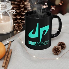 Dude Perfect Famous Vlogger 2 Side 11oz Coffee Tea Black Mug