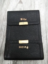 Vintage 1950's Bi-Fold Leather Wallet English Morocco 4.1/4''X3'' N.O.S