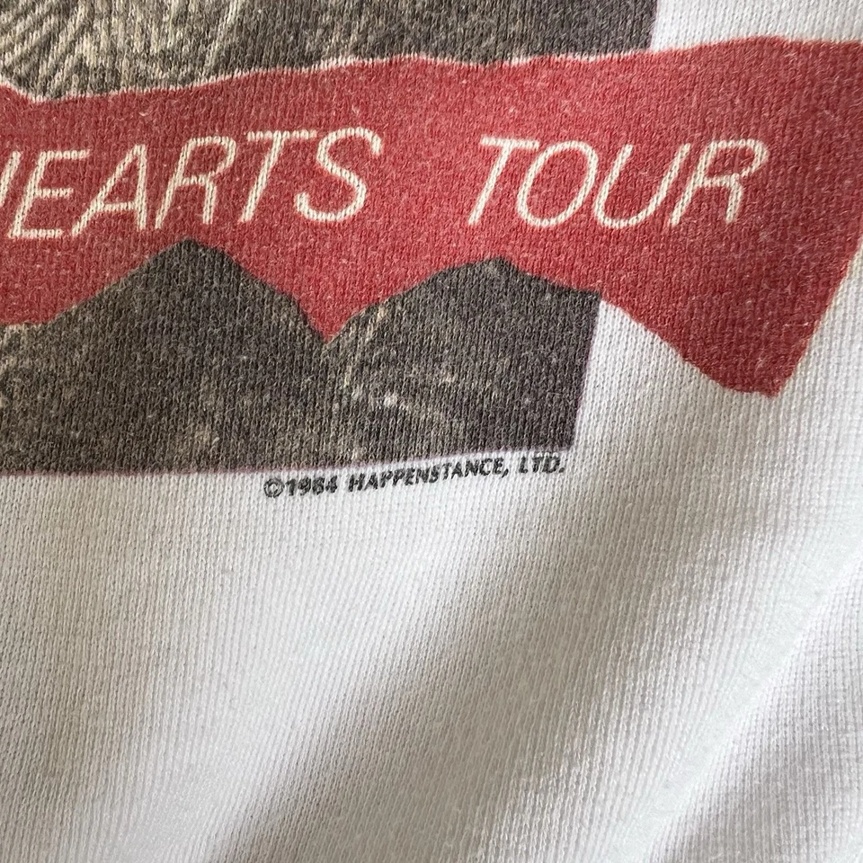 Sudadera De Colección 1984 Para Hombre Elton John Tour Blanca Corte Raglán Cuello Redondo Pequeña 20x24" Foto 4 de 4