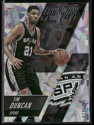 2015-16 Panini Prestige #8 Tim Duncan Franchise Favorites Crystal #/125