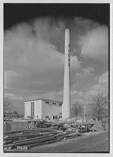 HoffmannLaRoche Inc Nutley New Jersey Power house chimney over construction new