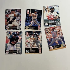 1992 u.s. playing card co. baseball lot of 6 cards ephemera crafts junk journal