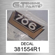 381554R1 DECAL fits CASE NEW HOLLAND (Surplus Open Box)