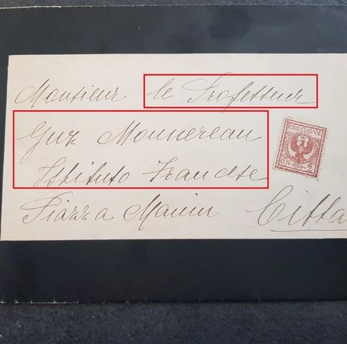 Lettre 1912 Timbre neuf n°65 “Aigle de Savoie” voyagée: Provenance Guy MOUNEREAU - Photo 3/7