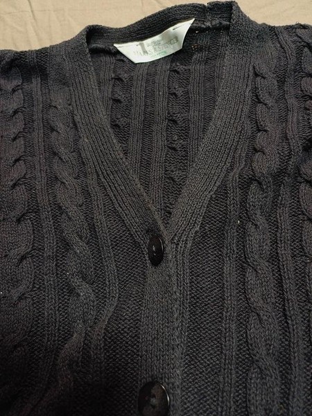Men Marks & Spencer Sweater Black Cotton 38 / M /