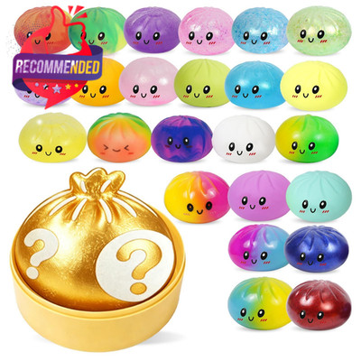 Dumplings Squishys Mystery Box, Random 1 Of 24 Colors, Slow Rising Squeeze Toy
