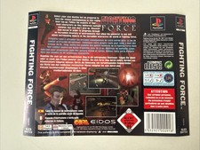 Fighting Force Sony PlayStation 1 Ps1 Rear Sleeve Box Art Official