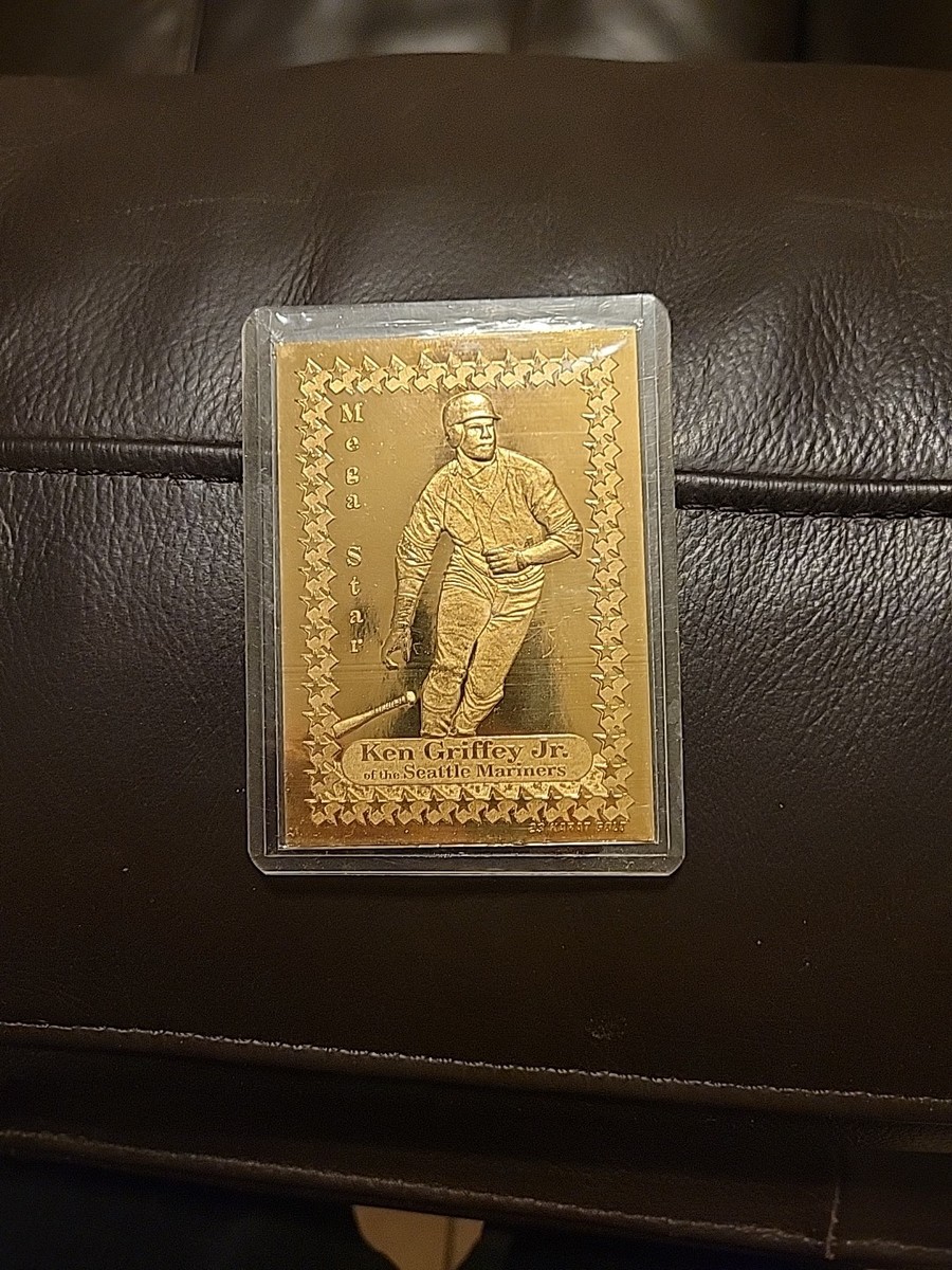 ガーヤットリーキラナ金財　(G-a3 Ken Griffey Jr. 1993 Bleachers Mega Star 23K Karat Gold Card #5154
