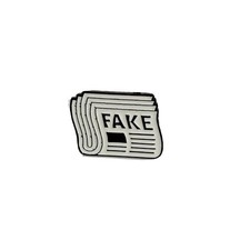 2016 Donald Trump Fake News Enamel Pin Badge - 1 Inch Collectors