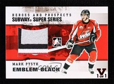 2009 ITG Heroes and Prospects Emblem Black Vault Ruby 1/1 Mark Pysyk #SSM-29 a3q