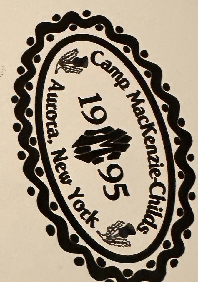 "Plato grande para servir MacKenzie-Childs 1995 esmalte rosa floral 12"" apenas usado" Foto 2 de 2