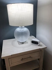 Small White LED Digital Alarm Clock with Adjustable Volume and Snooze Function