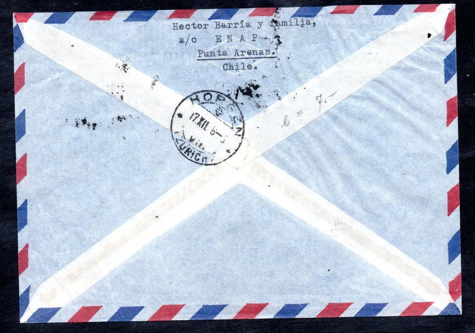 CHILE, SOBRE MATASELLOS PUNTA ARENAS, DESTINO SUIZA #SEPT-202 - Image 2 of 2