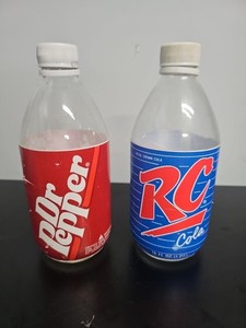 Vintage RC royal crown Cola And Dr Pepper Glass Bottles