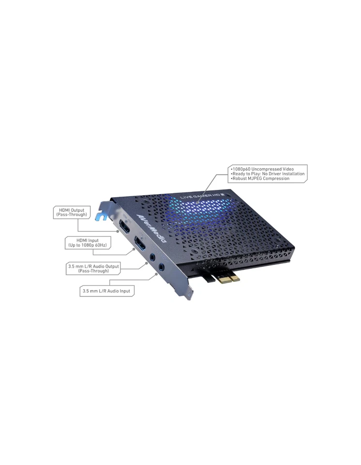 AverMedia Live Gamer HD 2 PCIe Internal Capture Card Record and Stream in 1080p - Image 3 of 4