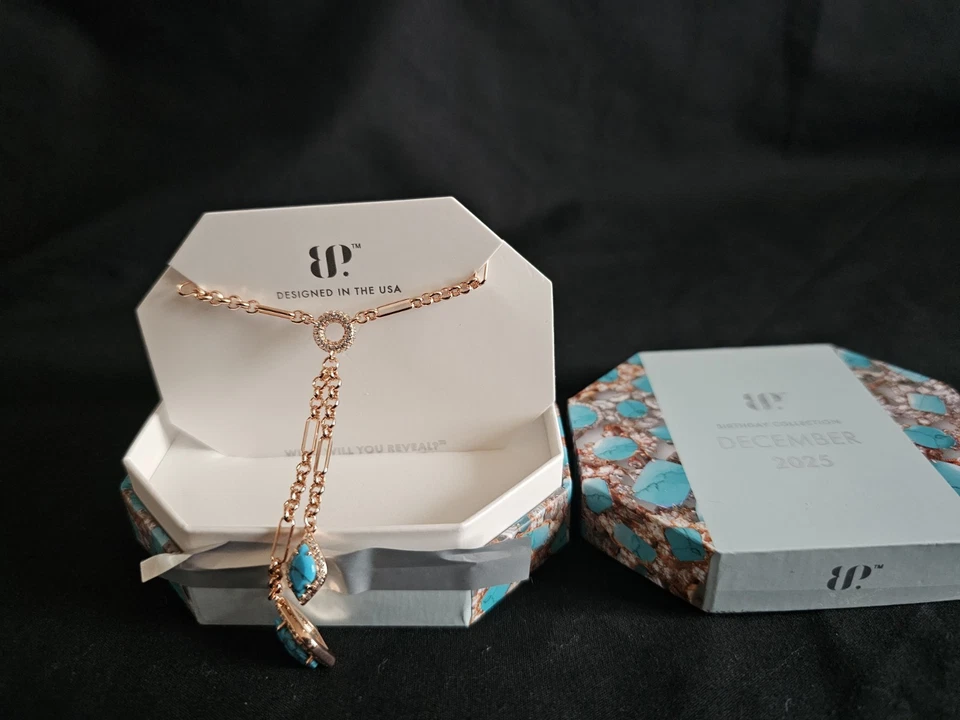 Anillo Bomba Fiesta Diciembre Cumpleaños Collar NK85259 "Link And Bling" Oro Rosa/ Foto 2 de 4