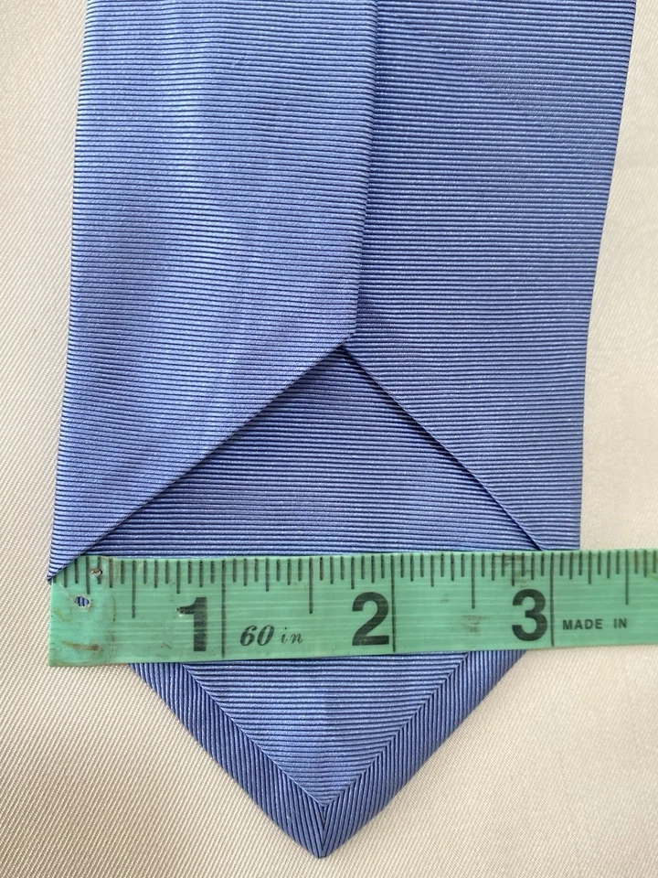 Corbata de hombre Dunhill azul pura seda con un detallado patrón de rayas m en Italia EX CON Foto 4 de 4