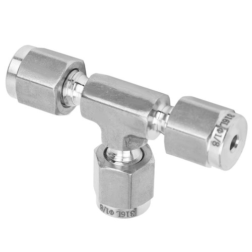 Compression Ferrule Connector Equal Diameter Tee 316 Stainless Steel Die For GAW - Picture 2 of 12