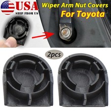 2x 85292-13010 Windshield Wiper Arm Nut Cover Bolt Cap For Toyota Corolla Black