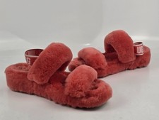 UGG Oh Yeah Pink Sheepskin Sandals US Size 8