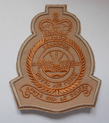 617 SQUADRON RAF Vintage Squadron / Crest Cloth Patch Desert Wear